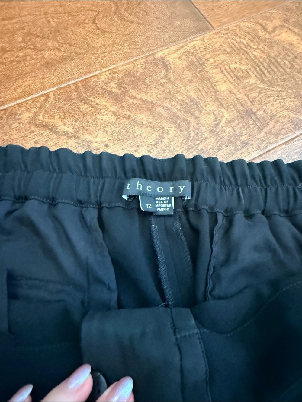 Theory Padra Admiral Crepe Black Ankle Pants Size 12 - Picture 3 of 10